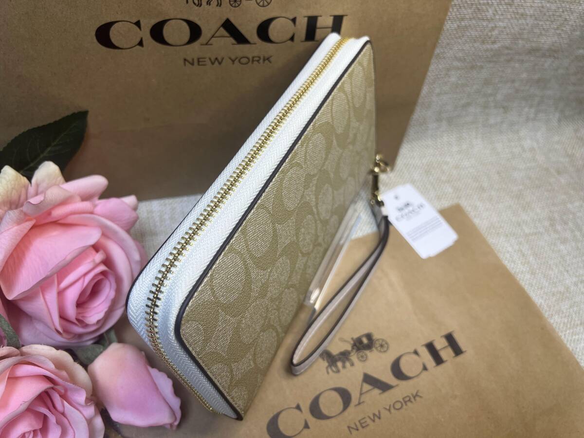 コーチ COACH 長財布 財布 シグネチャー ラウンドファスナー ロング ジップ アラウンド ウォレット レディース プレゼント C4452 B172_画像5