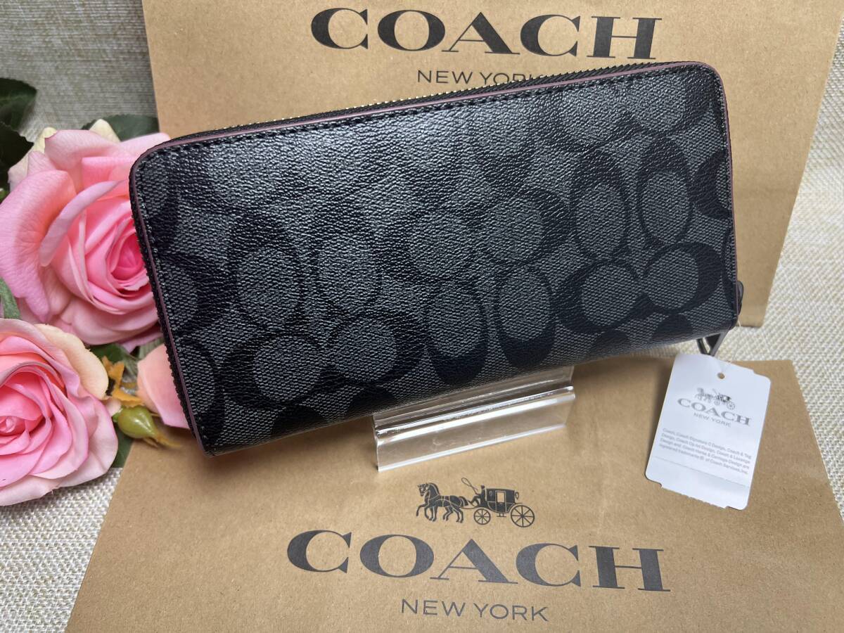 コーチ COACH 長財布 財布 シグネチャー ジップアラウンド ラウンドファスナー キース ヘリング Keith Haring コラボ レザー F87105 A192の画像3