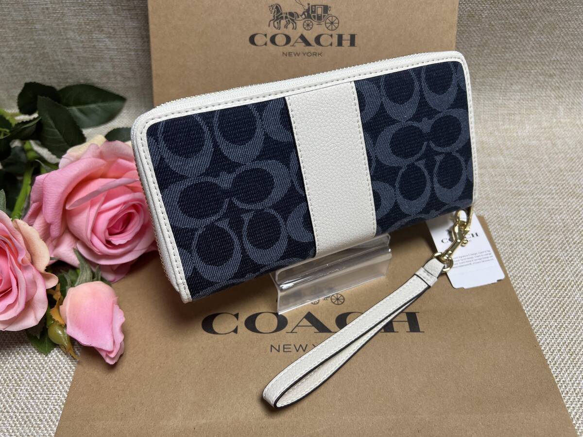 コーチ COACH 長財布 財布 ジャカード ウンドファスナー シグネチャー レディース財布 プレゼント 贈り物 ギフト 贈り物 C4453 A141の画像3