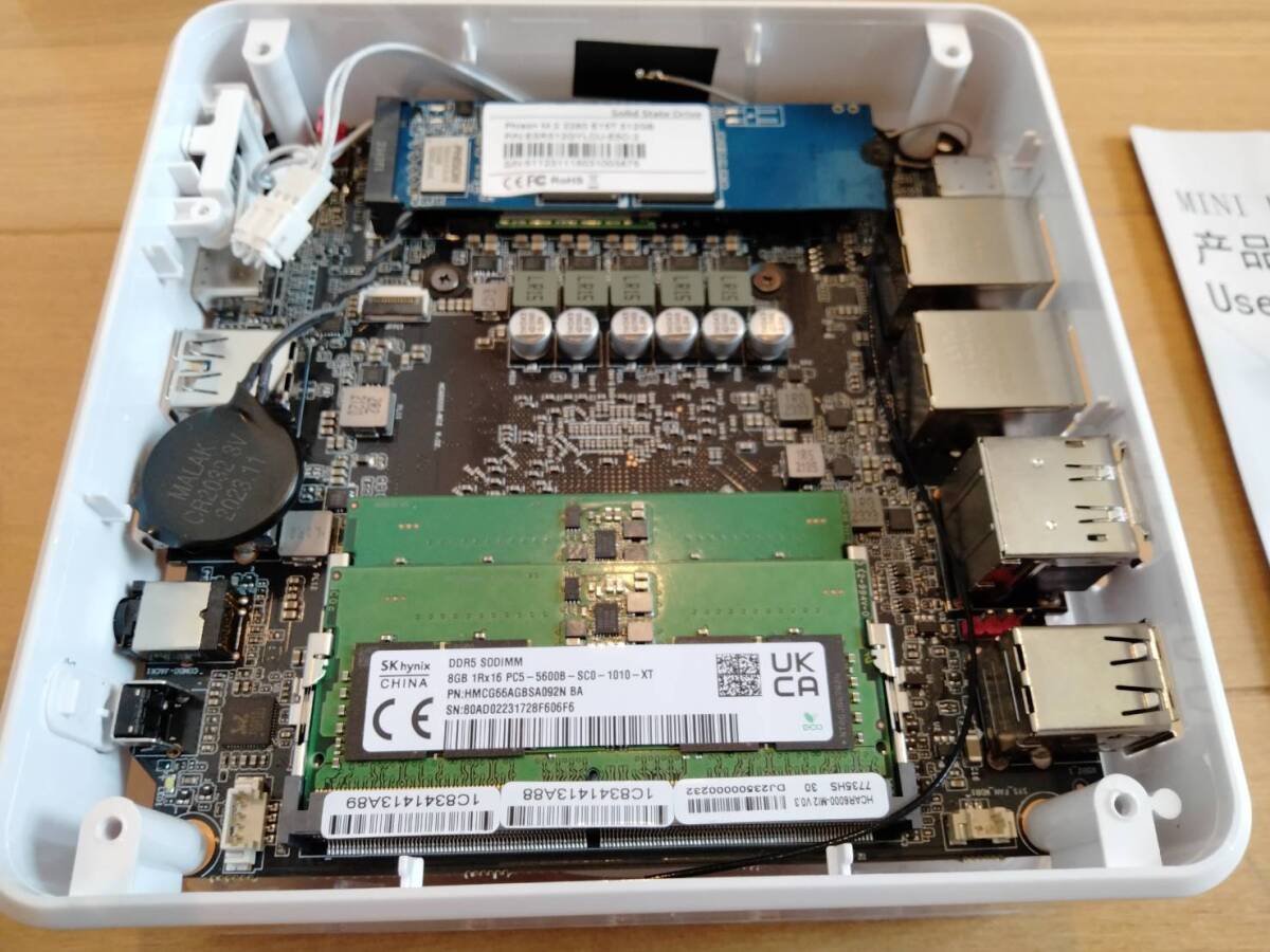 FireBat製 ミニPC Ryzen7 7735HS メモリ16GB SSD 512GB Windows11搭載 小型PC 高速Wi-Fi6+BT5.2 Type-C USB 4.0 ☆ほぼ新品です☆の画像6