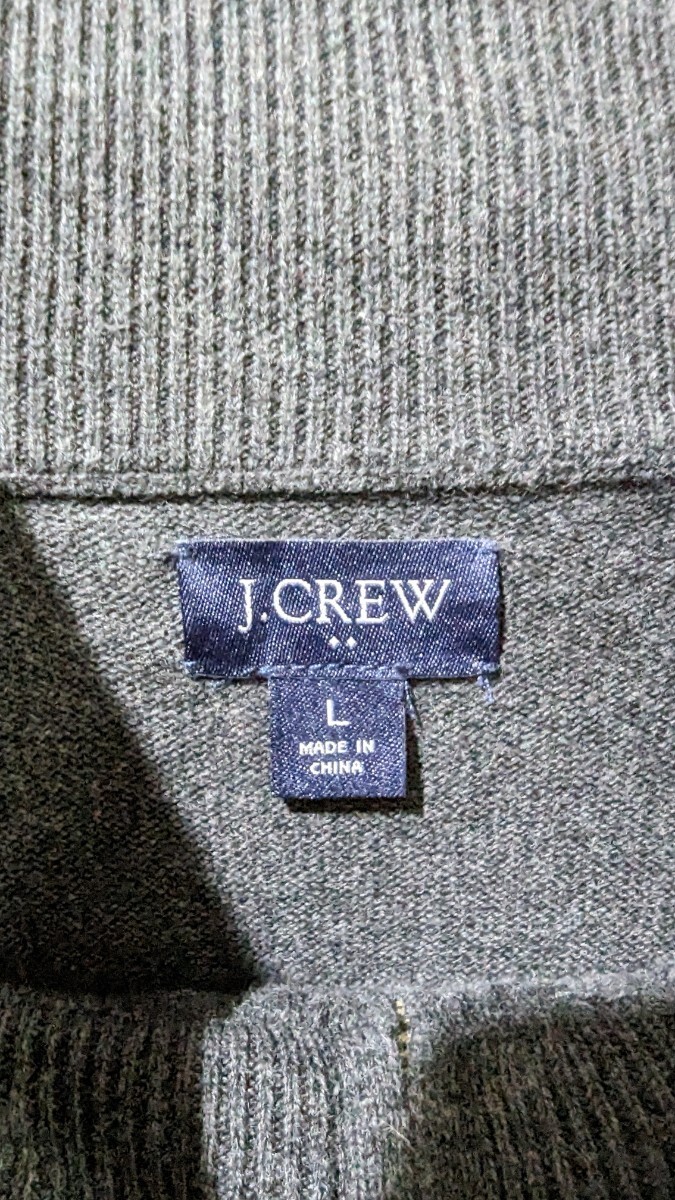 J.CREW　ハーフジップニット　古着　チャコール　グレー　PA99_画像8