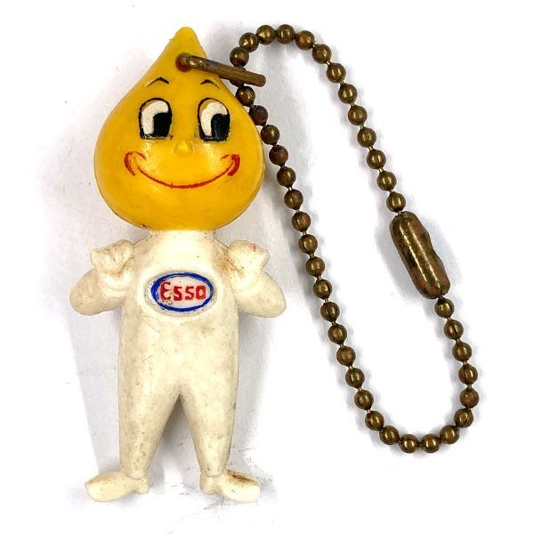 エッソボーイ ビンテージ キーホルダー Esso Boy Vintage Key Chain Holder Fob Porte オイル ガソリン 石油 Oil_画像1