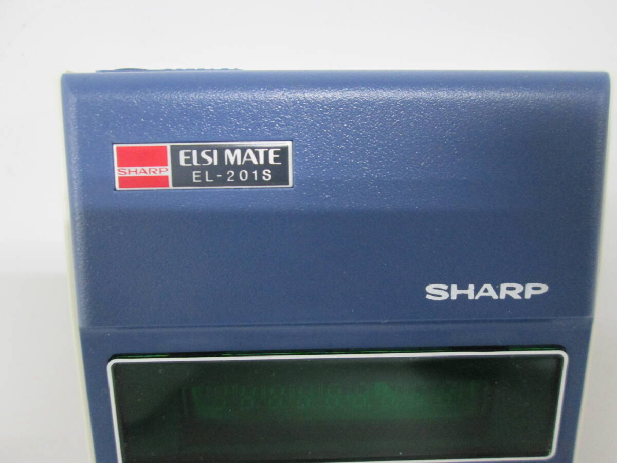 [0402h S0462] SHARP sharp L si- Mate electron soroban retro electron count machine calculator EL-201S box / manual attaching electrification * easy operation verification ending 