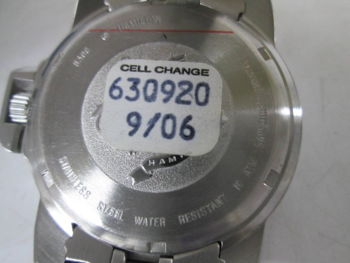 【0430n Y0998】HAMILTON khaki ハミルトン カーキ 6309 メンズ腕時計 クォーツ デイト ケース/ブックレット付 _画像5