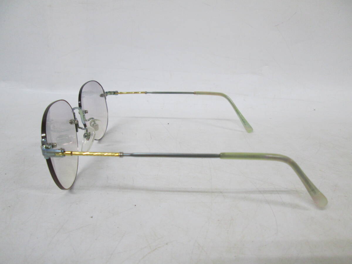 【0430n Y10356】PARIS MIKI パリミキ 眼鏡 メガネ 色付き AU-134 K18/チタンフレーム_画像3