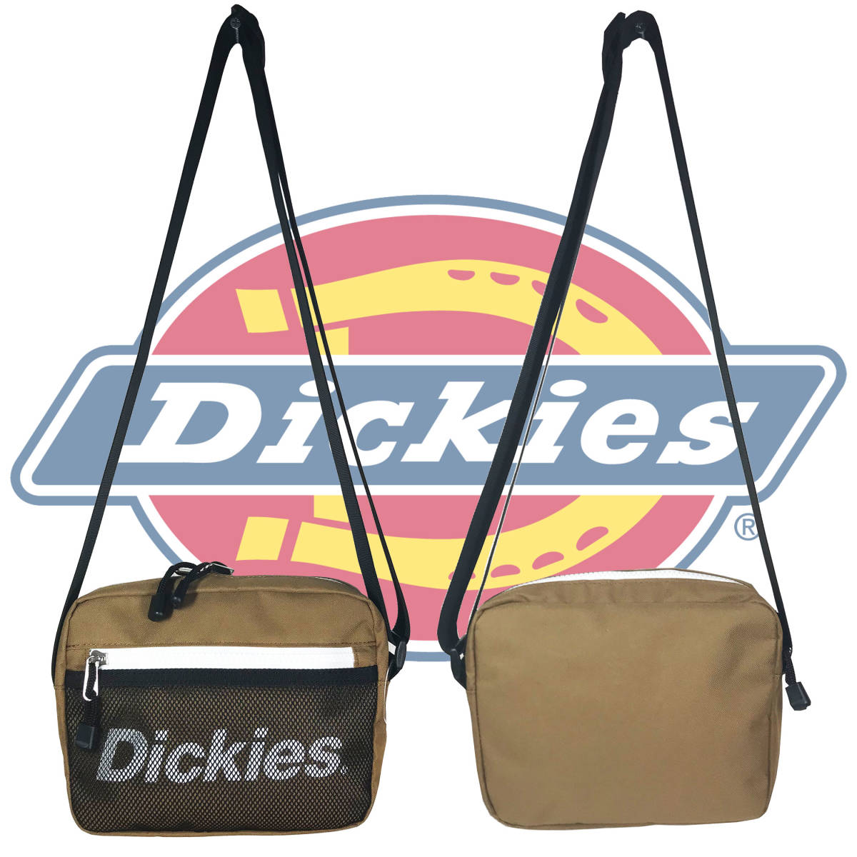 【新生活応援セール送料無料・新品】大幅値下げディッキーズ Dickies　AW SP PRINT MINI SHOULDER ミニ ショルダー バッグ 1017 LTブラウン_画像2