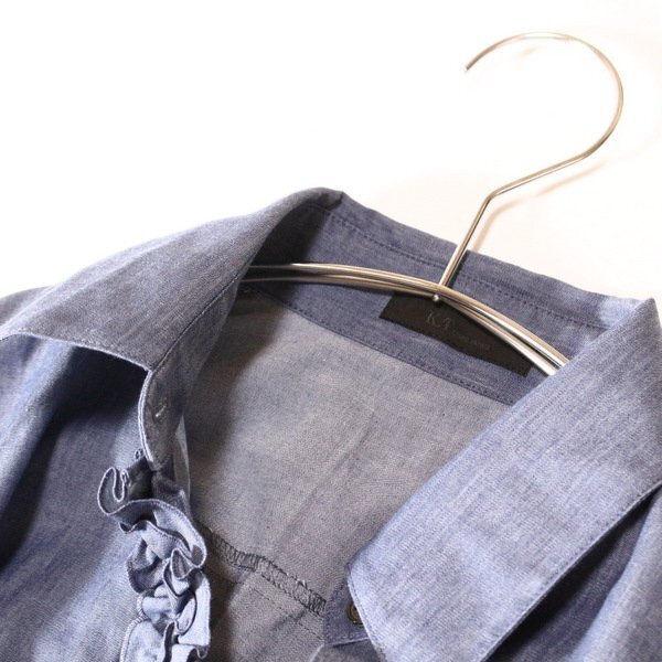  beautiful goods K.T kiyoko takaseki width ta spool 2Way roll up flax cotton shirt 7 number S spring summer 24B04