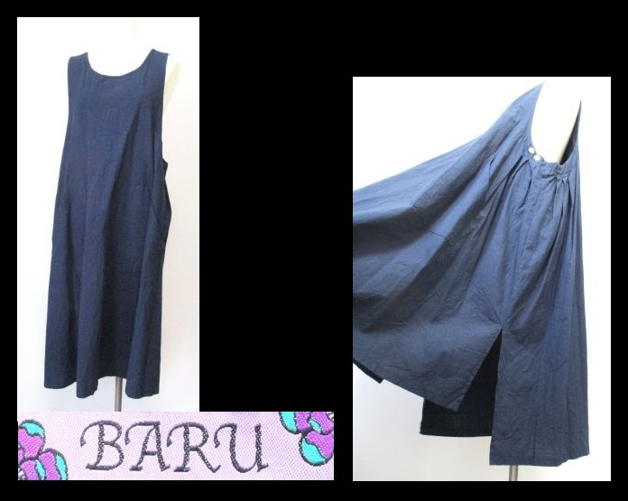【004-59】BARU★ネイビージャンパーフレアースカート/ゆったりサイズ_画像1