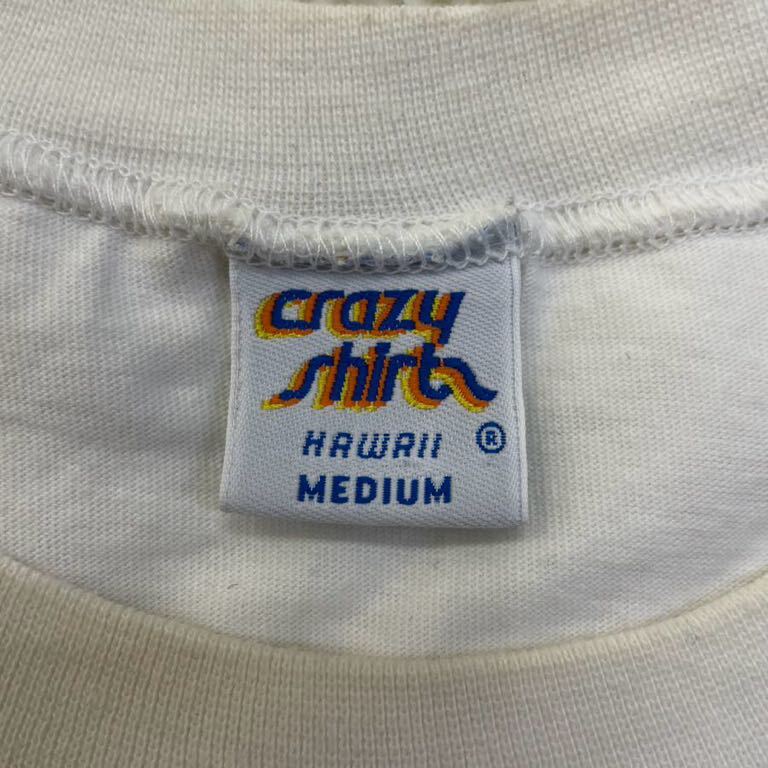 USA製 Crazy Shirt クレイジーシャツ クリバンキャット ゴルフデザイン クルーネック 半袖 Tシャツ ホワイト メンズ Mサイズの画像6
