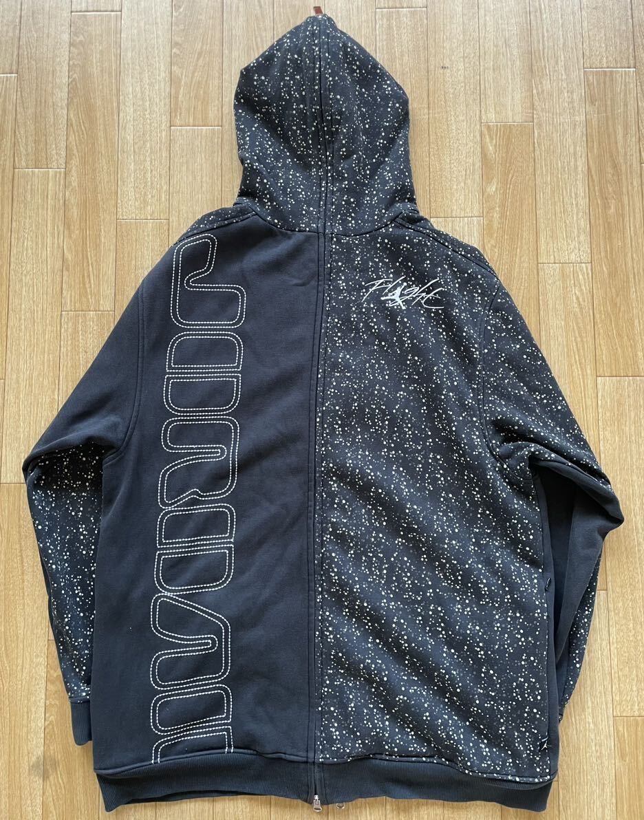 希少　レア　NIKE　ナイキ　JORDAN　ジョーダン　アシンメトリー　Wジップ　パーカー　フーディ　Hoodie　メンズ　Lサイズ　刺繍ロゴ_画像2