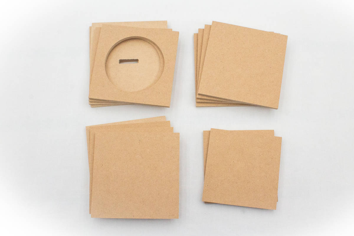 [5.5M1010C]5.5mm thickness MDF Cube form front surface slit bus ref type enclosure original work assembly kit 