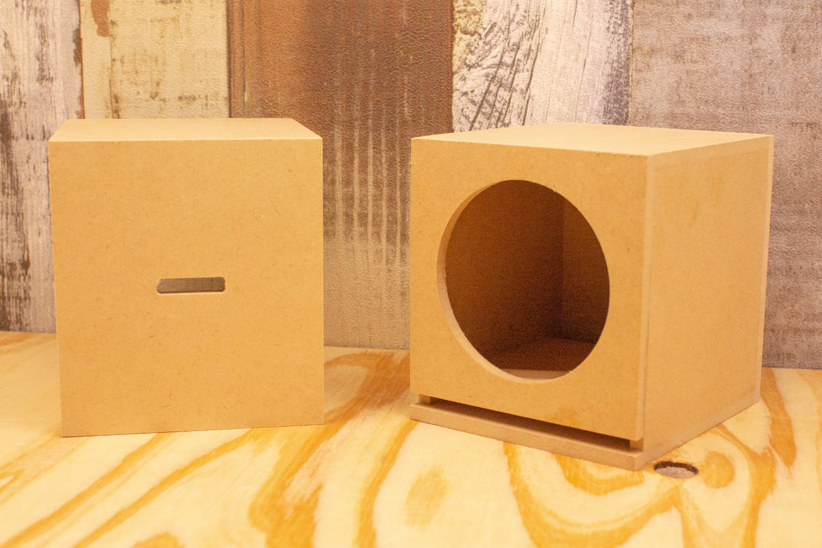 [5.5M1010C]5.5mm thickness MDF Cube form front surface slit bus ref type enclosure original work assembly kit 
