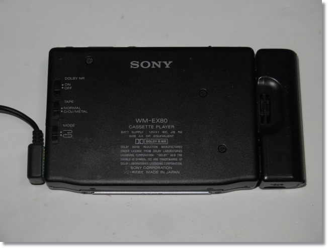 ◆当時物 SONY/ソニー WALKMAN カセットウォークマン【WM-F85】 +【WM-EX80】リモコン・イヤフォン【MDR-E472】付き 現状品◆の画像8