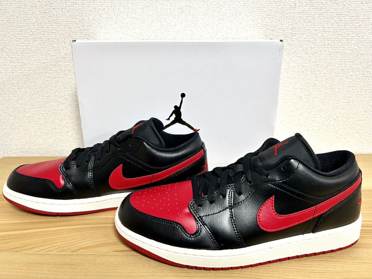 NIKE ナイキ エア ジョーダン 1 LOW 28.5㎝ 新品 ブラック/セイル/ジムレッド SNK1129_画像1