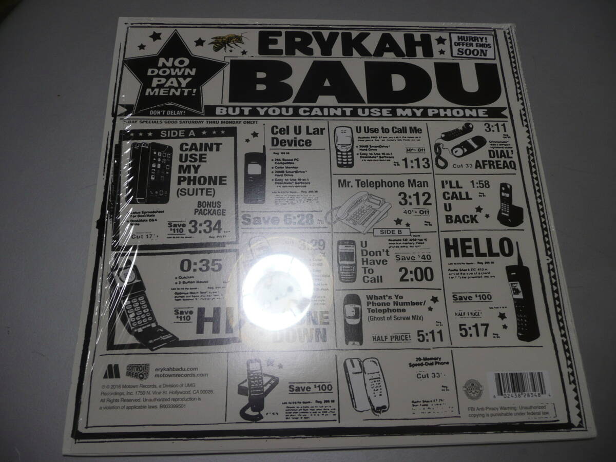 新品同様◆Erykah Badu / But You Caint Use My Phone◆カラーヴィニールLP_画像2