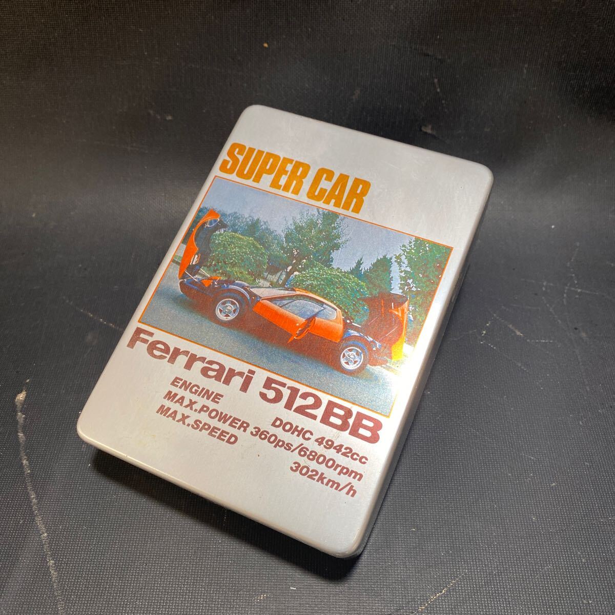 N 3303 that time thing!![ Ferrari 512BB Tey nen aluminium lunch box ] supercar Showa Retro scratch * dirt equipped present condition goods collection storage goods 