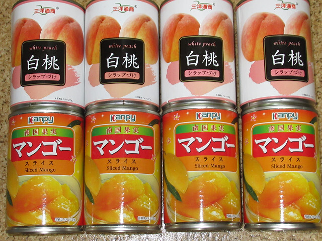 カンピー マンゴー スライス 425g×4缶 三洋通商 白桃 425g×4缶の画像1