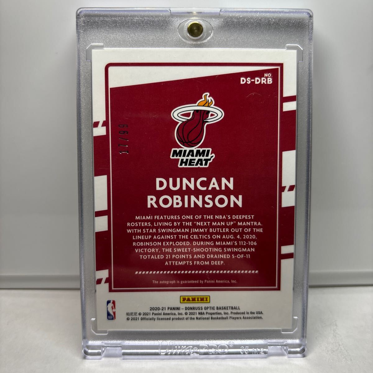 Duncan Robinson /99 Auto サイン 2020-21 Panini NBA Donruss Opticの画像2