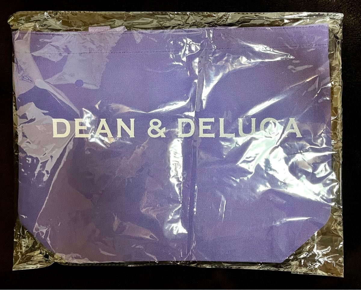 DEAN＆ DELUCA☆ ディーンアンドデルーカ☆レア　ロゴラメ入り　内ポケ付　肩かけトートバッグ　Lサイズ　パープル