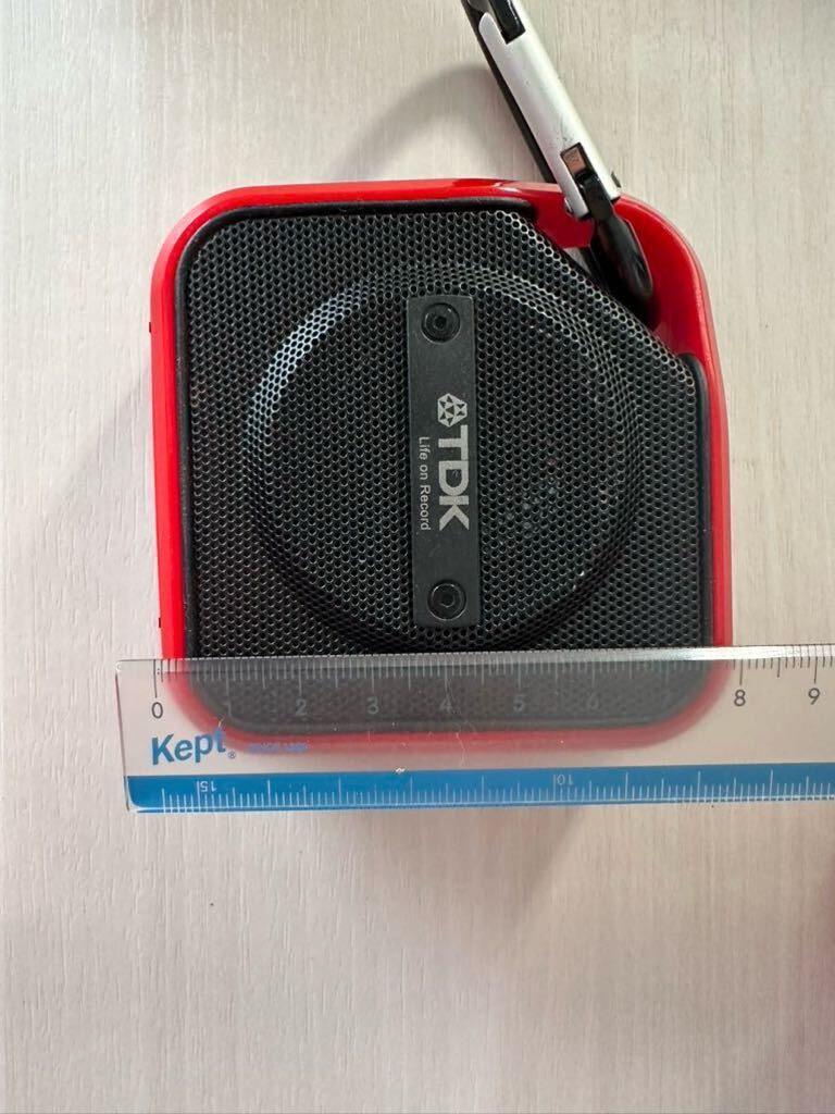 TDK ワイヤレススピーカー　A12 ブラックレッド　防水　防塵_画像6