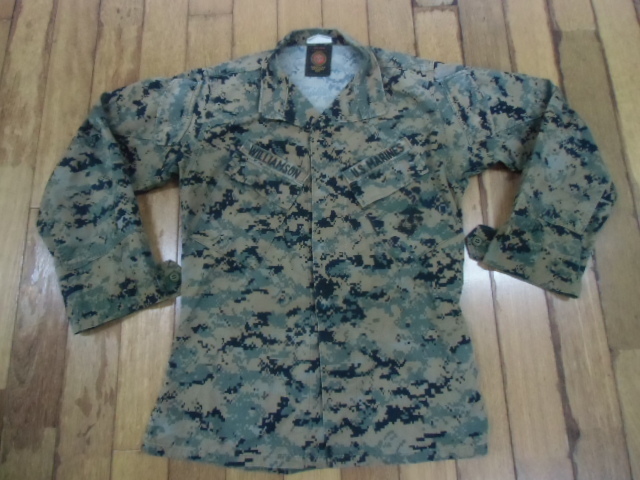 e48 ミリタリー サバゲー 米軍放出品 実物 MARINE USMC 迷彩服 作業服 防虫 ジャケット シャツ アメカジ カモフラ コンバット コスプレ S-R_画像1