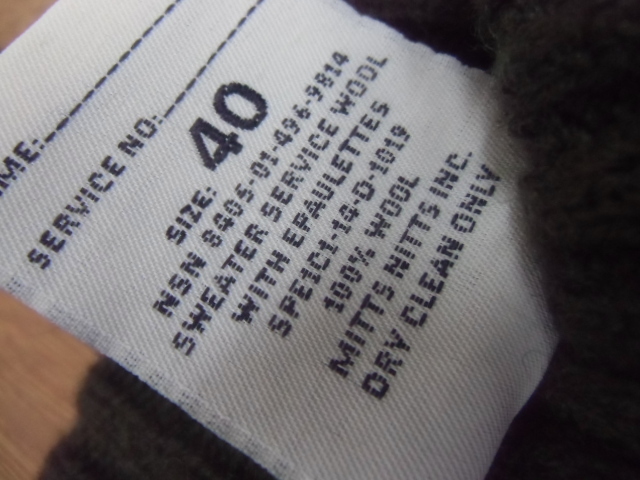 H11 ミリタリー コンバット サバゲー アメカジ 米軍放出品 実物 防寒 迷彩服 作業服 シャツ コマンド セーター ニット トレーナー 40サイズの画像5
