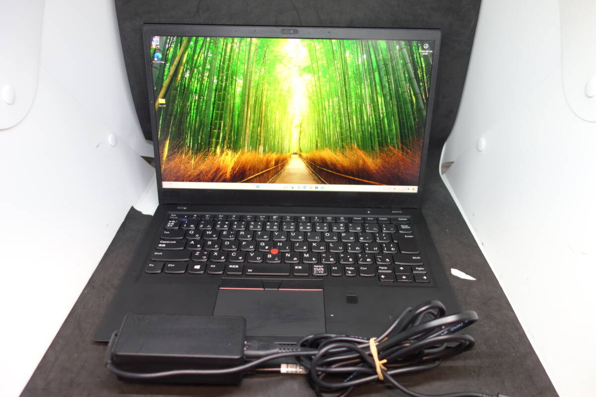 （262）Lenovo ThinkPad X1 Carbon 20KG-S5PC00 Core i5 8350U 1.70GHz/8GB/256GB 14.0インチ ソフト400本バンドル_画像1