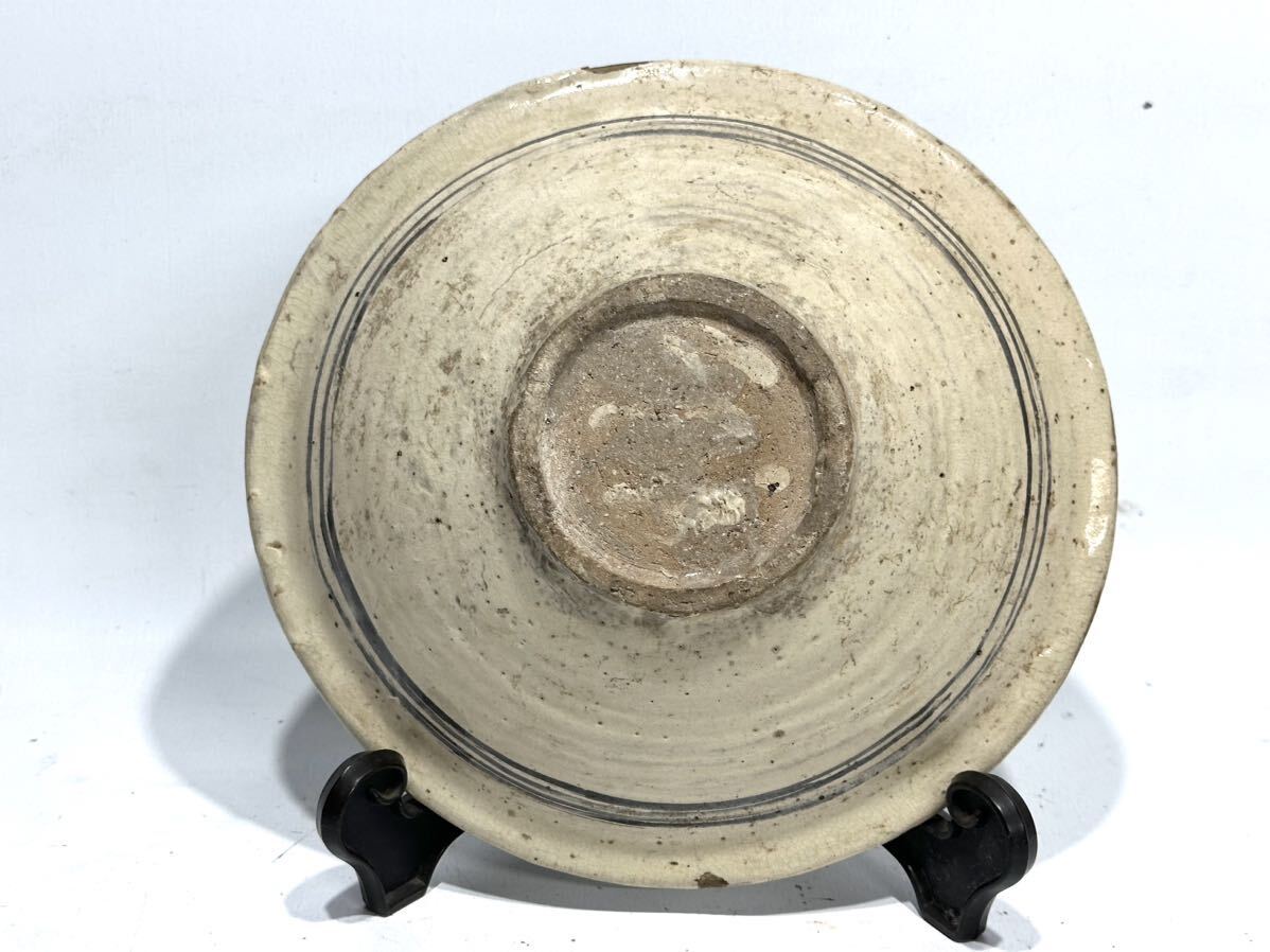 宋故録 スコータイ 鉄絵魚文皿 直径約27cm ソコタイ スンコロクの画像5