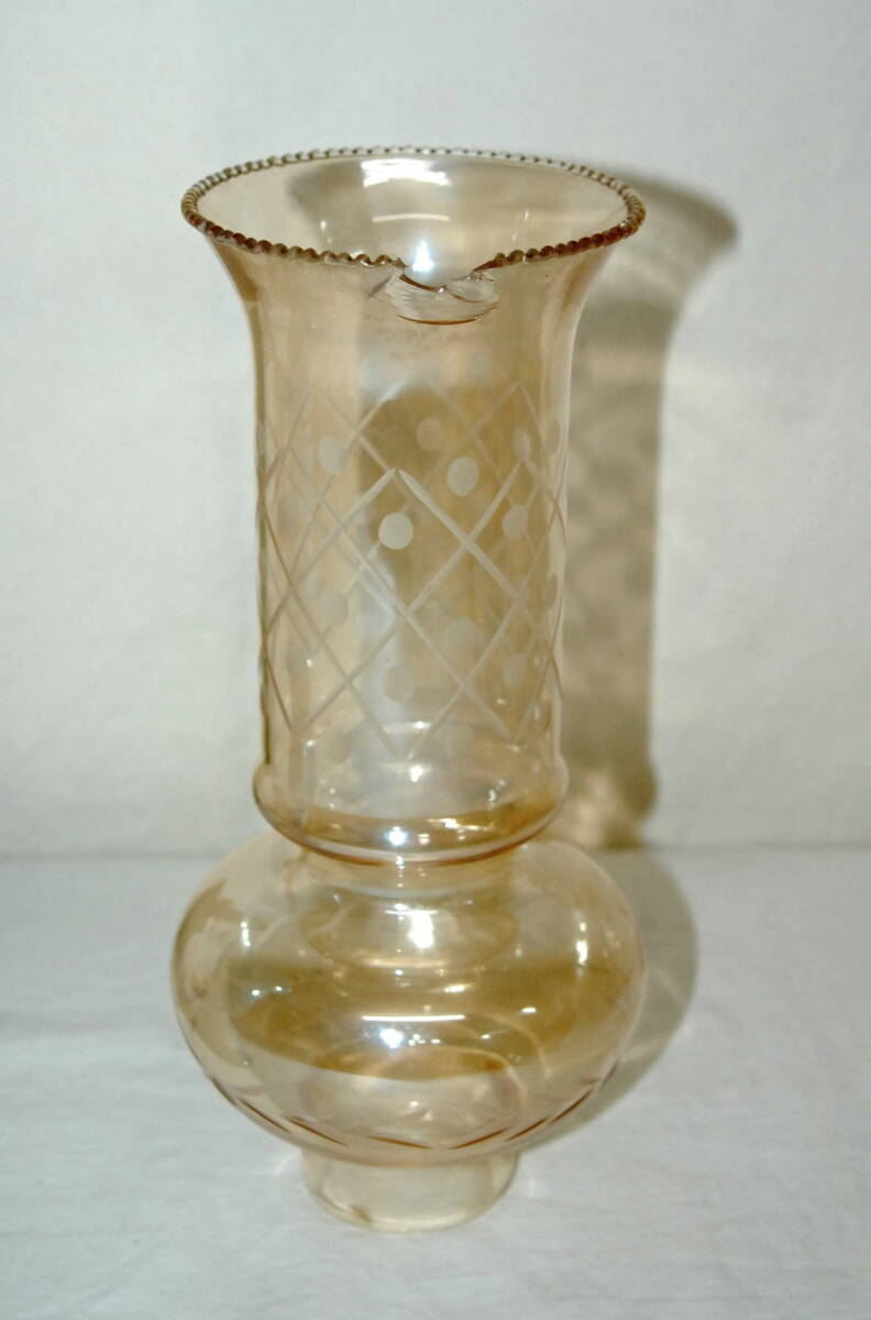 イタリア フィレンツェ 台座花瓶 ガラスシェード テーブルランプ handmade in italy florentine ヴィンテージ アンティーク ハンドメイドの画像8