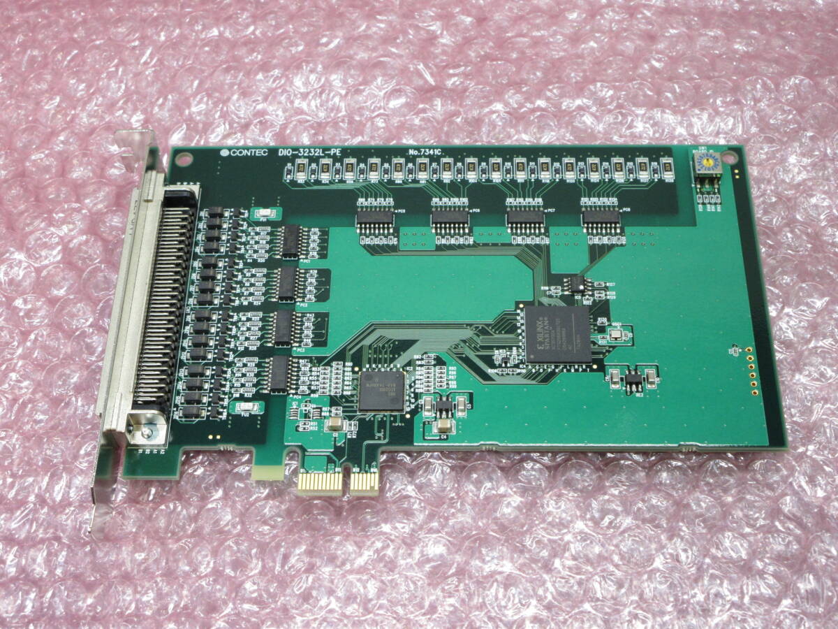 CONTEC/コンテック DIO-3232L-PE デジタル入出力 PCI Express ボード 32ch/32ch (絶縁 12〜24VDC) 現状渡し (No.Q327)