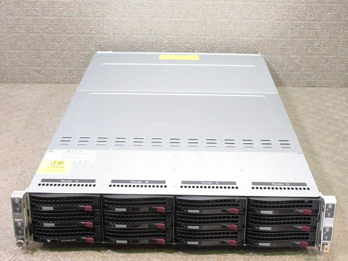 【HDD,CPU,MEM 無し】SGI SuperServer CMN2112-217-20 (Supermicro X10DRT-PIBF/BPN-ADP-S3008L-L6iP/RSC-R1UTP-E16R) ×4セット (No.T031)の画像1