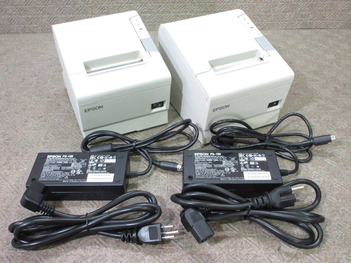 【2台セット】EPSON / サーマルプリンタ TM-T88Ⅴ M244A / USB / 用紙幅80mm / レシートプリンタ / No.T395の画像1