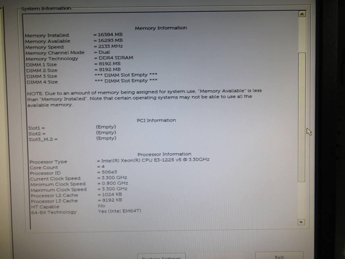 DELL Precision 3420 Workstation (Win11認証済み) / Xeon E3-1225v5 3.30GHz / SSD 512GB / 16GB / Quadro k420 / No.V020の画像5