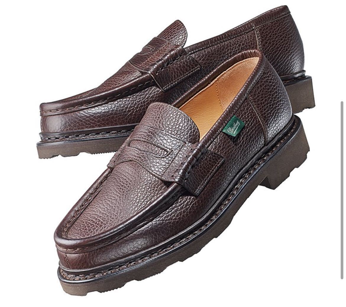 極美品 Paraboot LOFTMAN別注 REIMS MARRON-GR CAFE パラブーツ ロフトマン別注 ランス マロン スコッチグレインレザー サイズ9の画像1