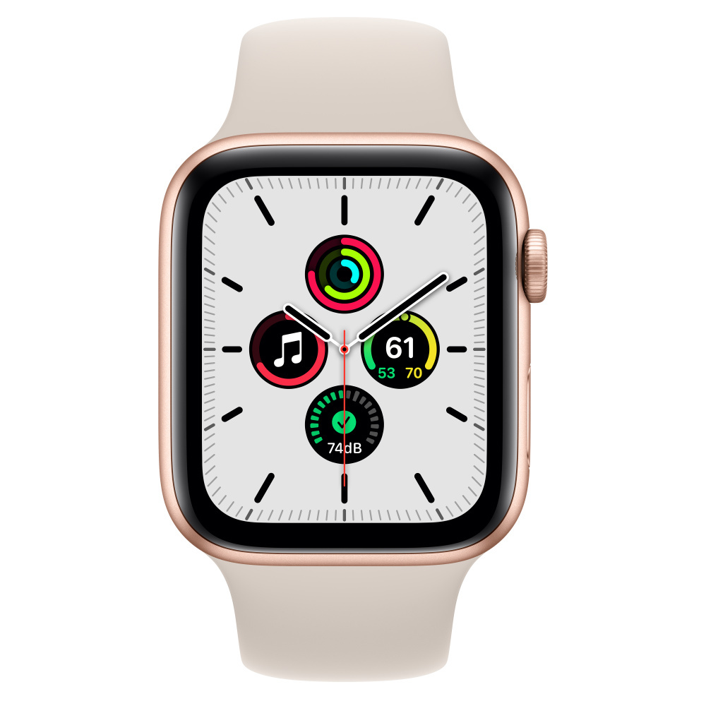 Apple Watch アップルウォッチ　SE44mm GPSモデル　ゴールドアルミニウムケース　スターライトポーツバンド　レギュラー_画像1
