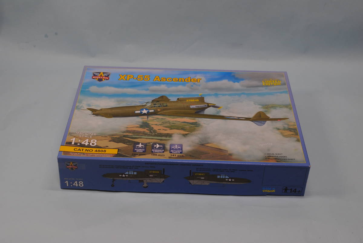 送料無料　1/48 MODELSVIT モデルズビット 4808 XP-55 Ascender カーチスXP-55　アセンダー_画像2