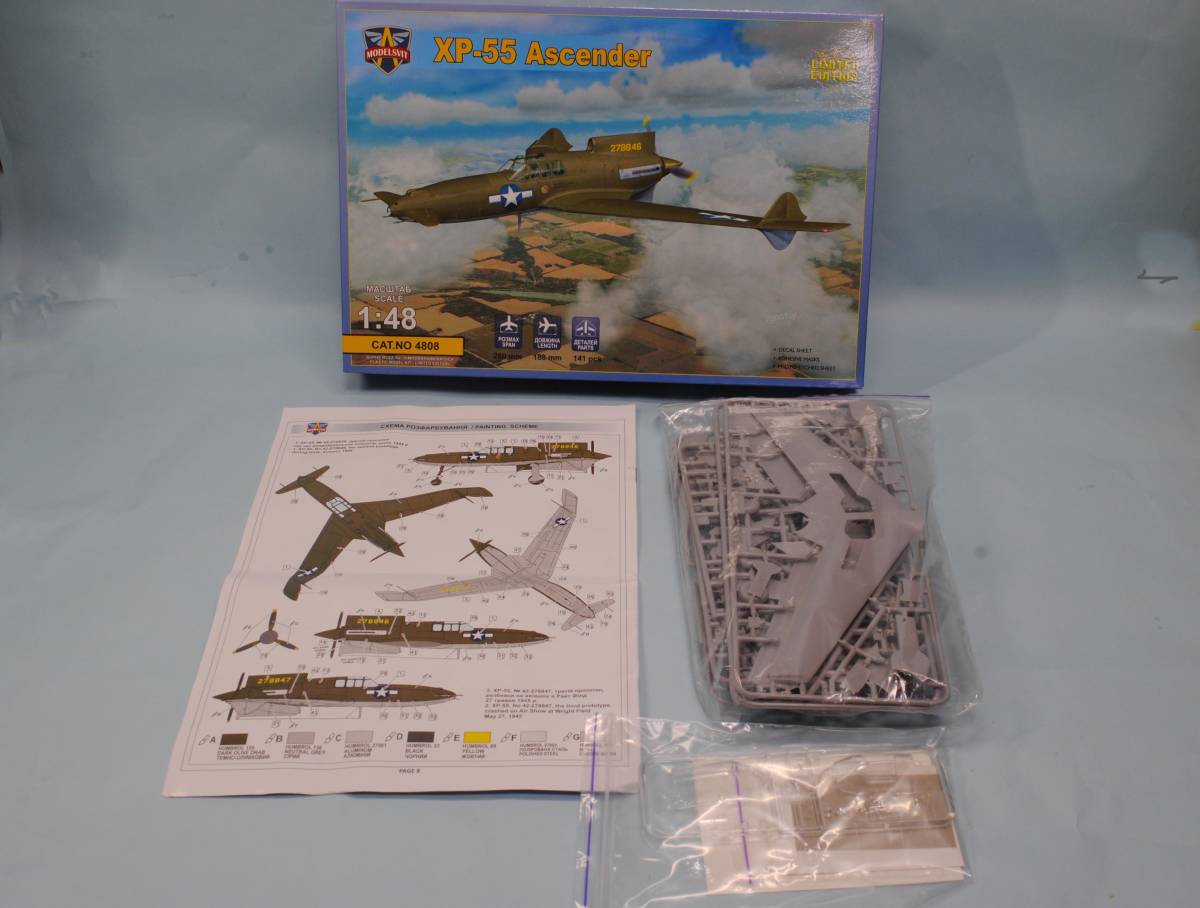 送料無料　1/48 MODELSVIT モデルズビット 4808 XP-55 Ascender カーチスXP-55　アセンダー_画像4