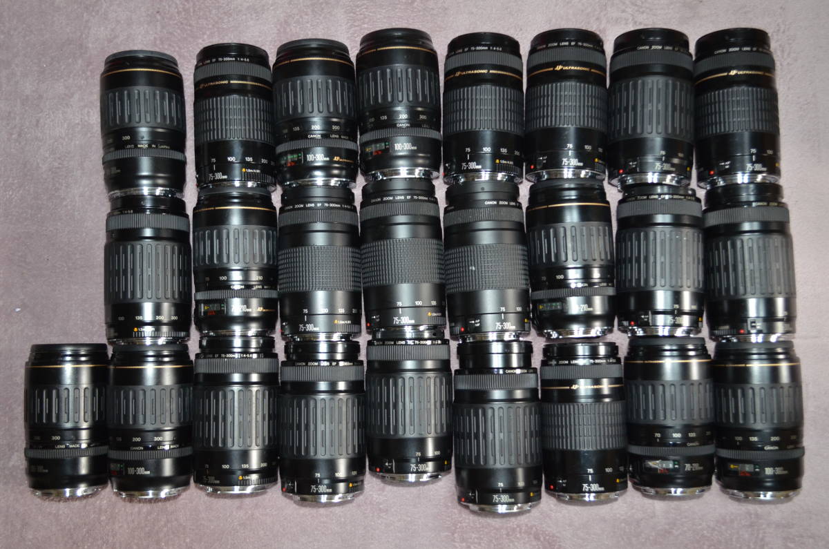 Canon レンズ EF75-300 100-300 70-210 まとめてセット 25本 動作未確認 [z296] _画像1