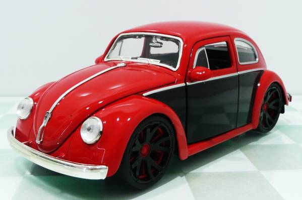 開封品■JADA TOYS 1/24 1959 VW BEETLE RED■フォルクスワーゲン ビートル _画像3