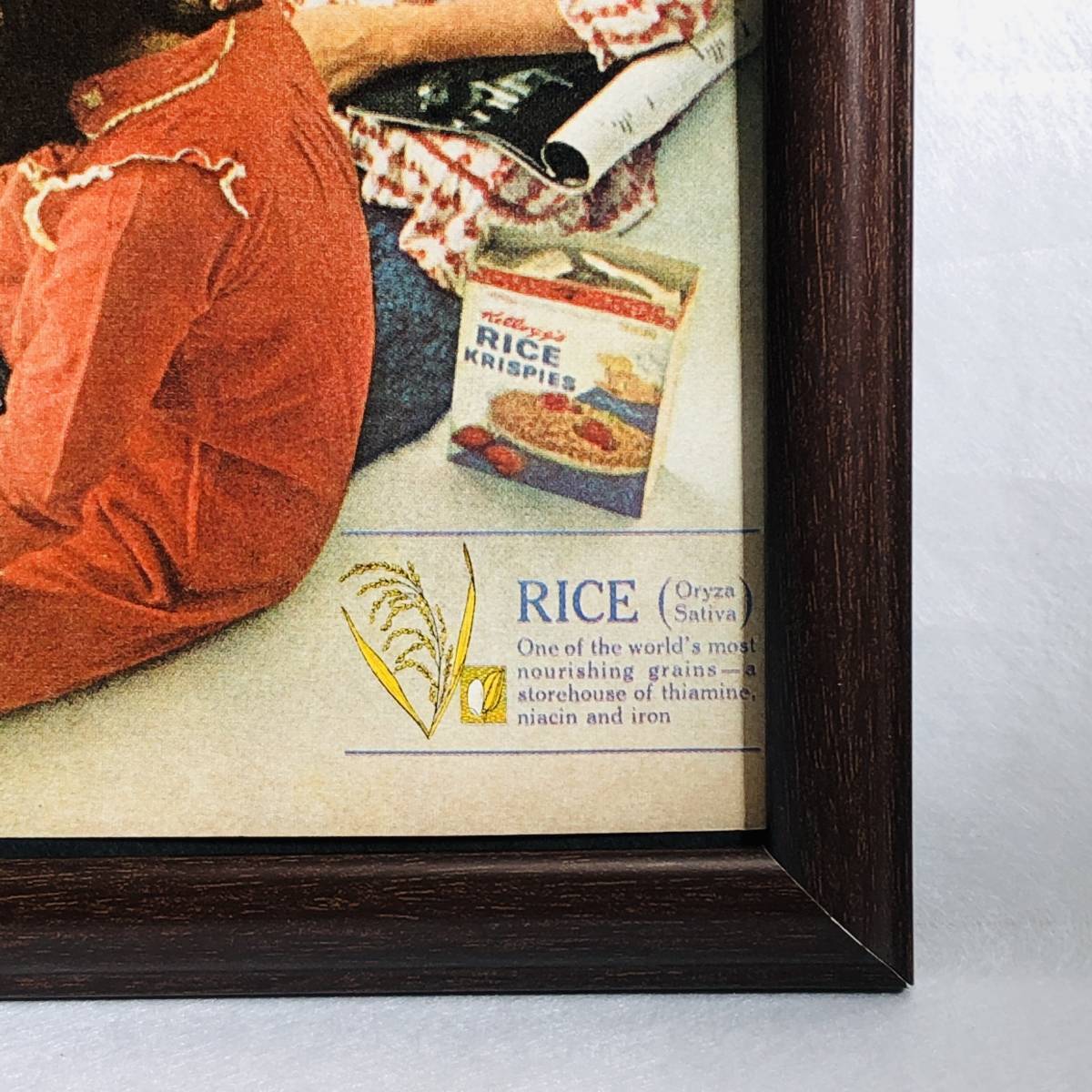 『 ホワイトマン　キャンディー 』ビンテージ 広告　60年代　フレーム 付 ポスター 当時物 額付 LIFE 雑誌 アンティーク WONDERFUL CANDIES