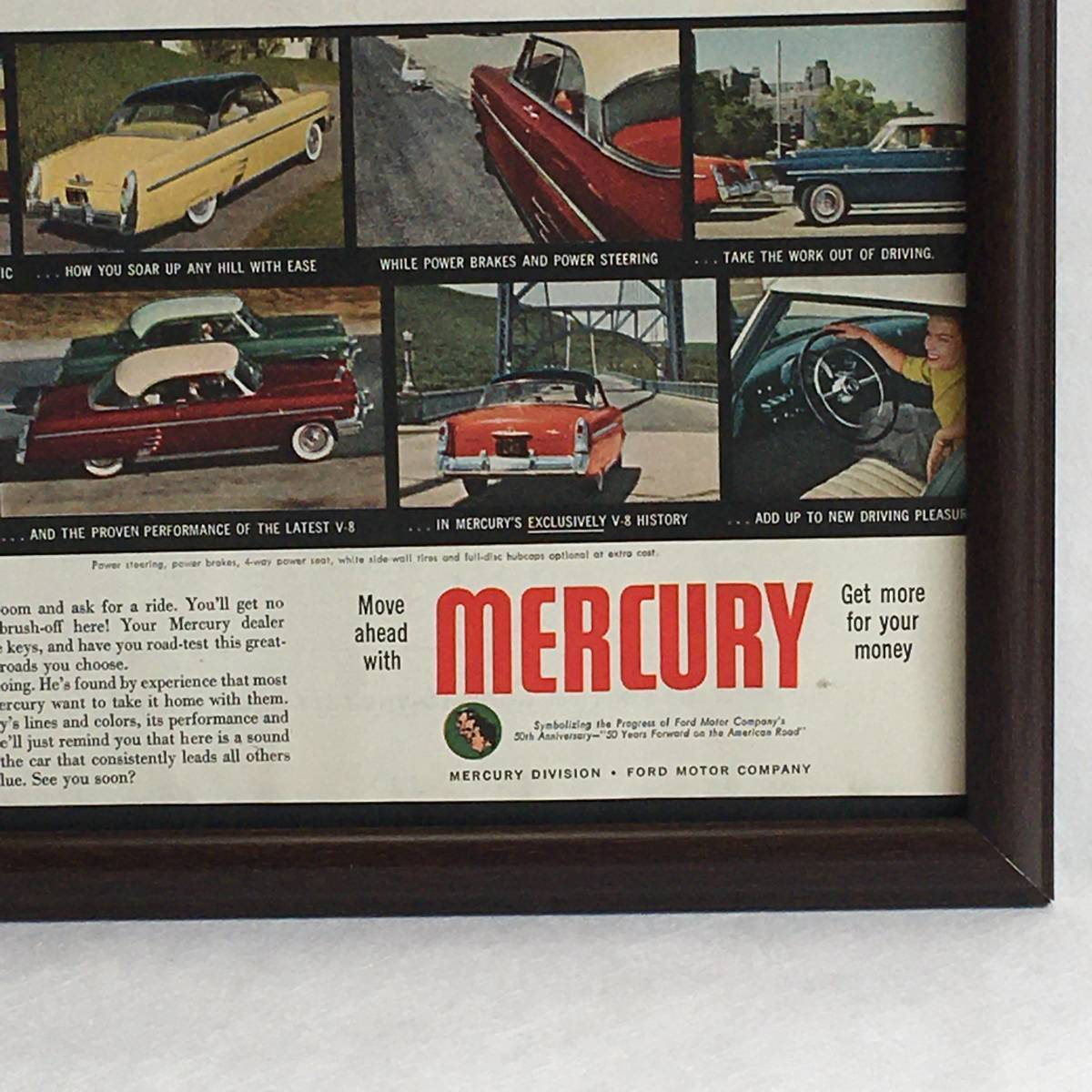 『 マーキュリー 』ビンテージ 広告 ⑤　60年代　フレーム 付 ポスター 当時物 額付 LIFE 雑誌 アンティーク MERCURY_画像2