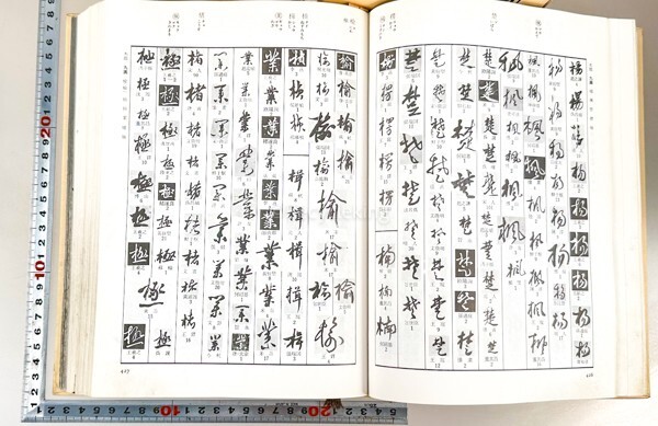 * line . large character ./ calligraphic style / law . lexicon 5 point dictionary China calligraphy materials research publication old book secondhand book 20240428-8