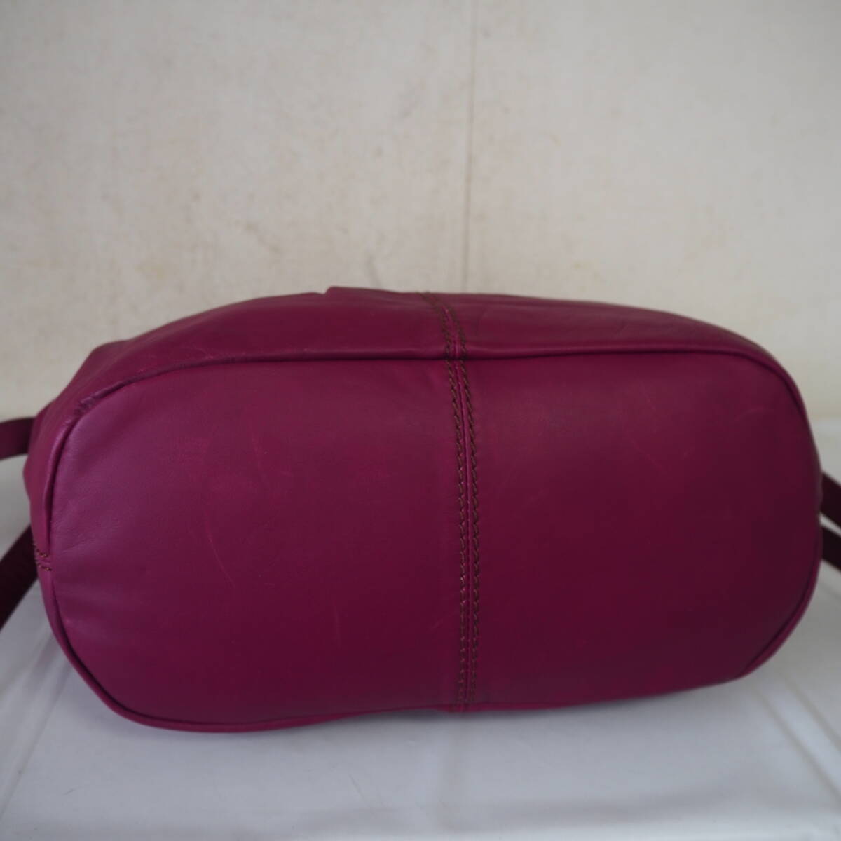 *LANCEL/ Lancel *2way* oil leather * tote bag * tote bag * bag *A4* purple *