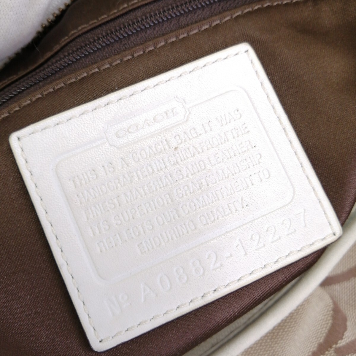 11 ★【商品ランク:B】コーチ COACH シグネチャー 総柄 一部レザー ワンハンドル セミショルダー 肩掛け トートバッグ 婦人鞄 ブラウン系_画像8