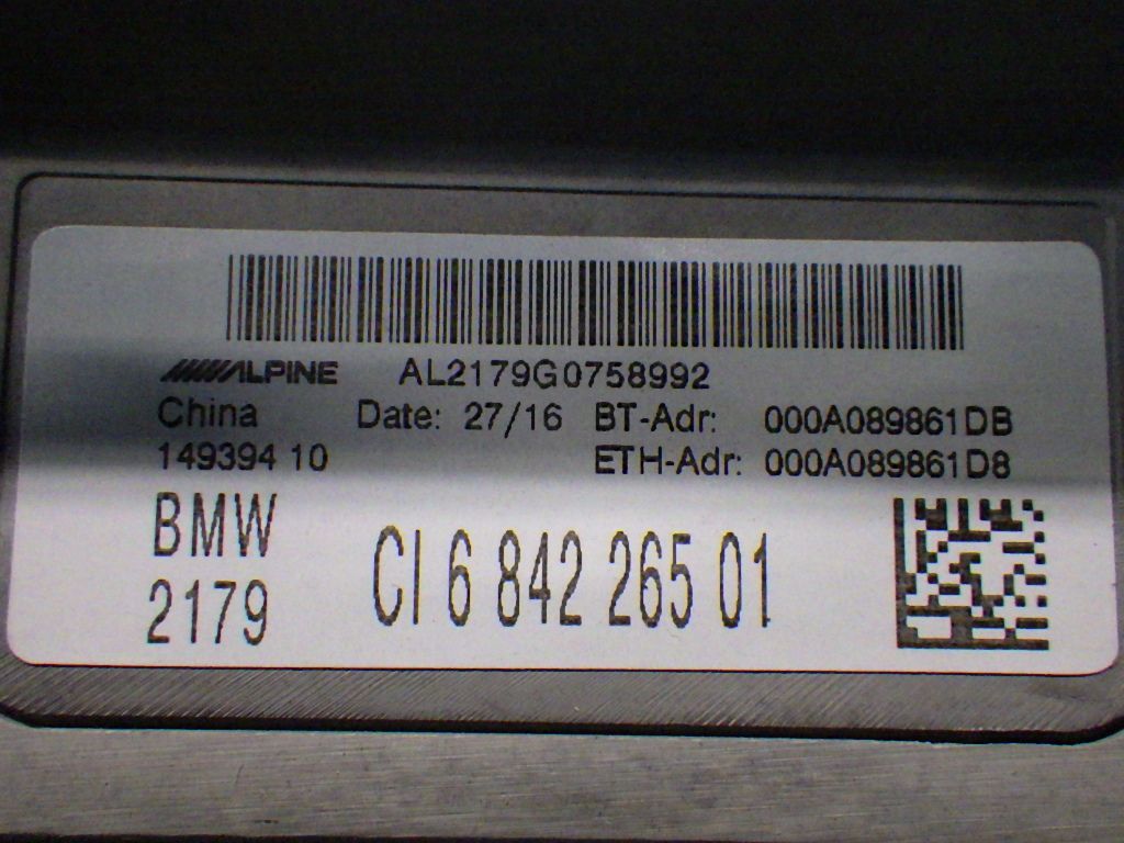 BMW218d[F45前期]純正オーディオ ナビ ユニット 6842265 アクティブツアラーの画像3