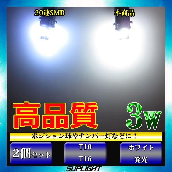 送料無料　車検対応 タント タントカスタム L375S L385S ナンバー灯 ライセンスランプ 2個 LED T10 LED 6連 無極性 ホワイト_画像4