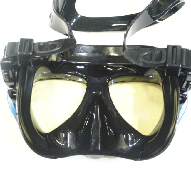 TUSA 最高級マスク パラゴン UVカット ブラックシリコン スノーケル付 定価30,000円（美品）_画像3