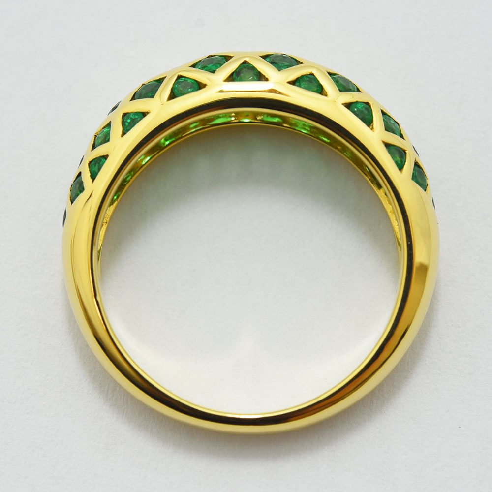  emerald ring K18 approximately 12.5 number new goods burnishing finishing used 