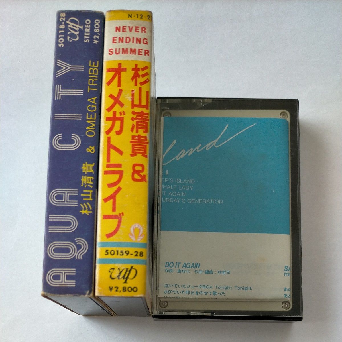 杉山清貴 オメガトライブ カセット 歌詞カード付き 当時品 3本セット ジャンク