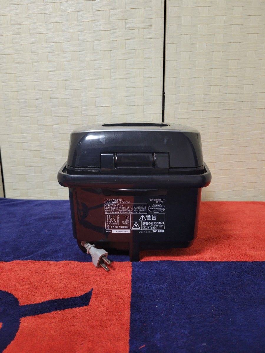 アイリスオーヤマ 炊飯器 IH式 5.5合 銘柄炊き分け機能付き 大火力 RC-IB50-B　2017年製